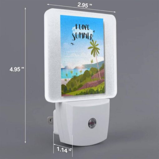 Night Light Set Of 2, A Colorful Poster With A Beach Scene And The Words "I Love Summer". -Nuas Diy Shop 2dd704c2e5814c7e642ecb19058260f8fc5f37a4