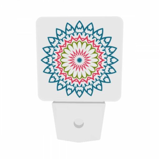 Night Light Set Of 2, A Colorful Flower Design With A Pink And Green Center. -Nuas Diy Shop 2decdd30d563cb85f5574bcfb9b4238de0b23737
