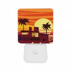 Night Light Set Of 2, A House With A Sunset In The Background. -Nuas Diy Shop 2e5bb942a479a9f3842c041fde742ee298e90d87