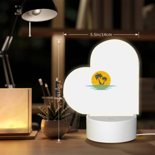 Love Acrylic Night Light, A Yellow Sun With Palm Trees In The Ocean. -Nuas Diy Shop 2e64927f6eef112570e0282c4d8c9a533f60ea47
