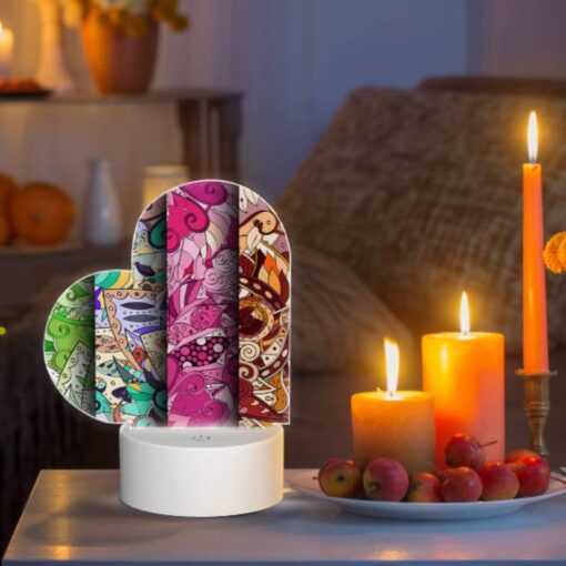 Love Acrylic Night Light, Four Different Colored Designs Of Swirls And Patterns. -Nuas Diy Shop 2f0f5af037d919c06a2e47cb9f8808abf64272d4