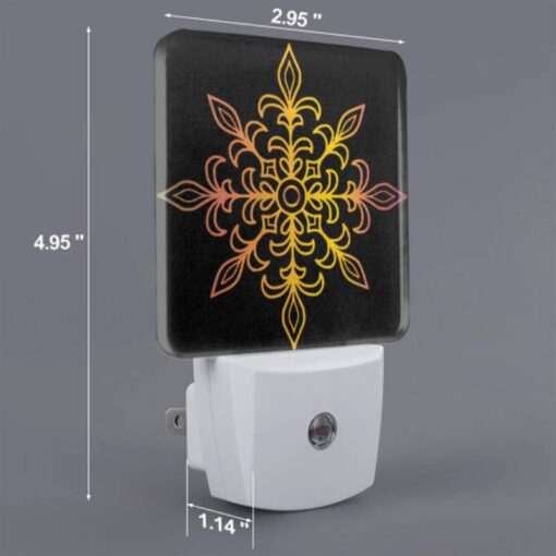 Night Light Set Of 2, A Colorful Flower Design With Yellow -Nuas Diy Shop 2f18c2ded3569ea29f72022c2fc5815aa6944a03