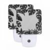 Night Light Set Of 2, A Black And White Image Of A Leafy Plant. -Nuas Diy Shop 2f40b0fb18a9f3c2f50bc844be9c46464037addc