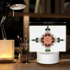 Rectangular Acrylic Night Light, A Colorful Design With A Red Circle In The Center. -Nuas Diy Shop 2f43df313f8e47df049a10a9299534c25788ddee