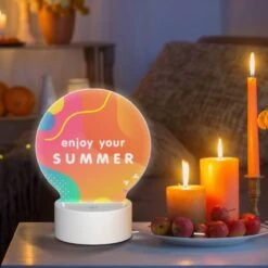 Round Acrylic Night Light, A Colorful Advertisement For Enjoying Summer. -Nuas Diy Shop 2fa35cc269d9ec638762b0911138db9e839d498e