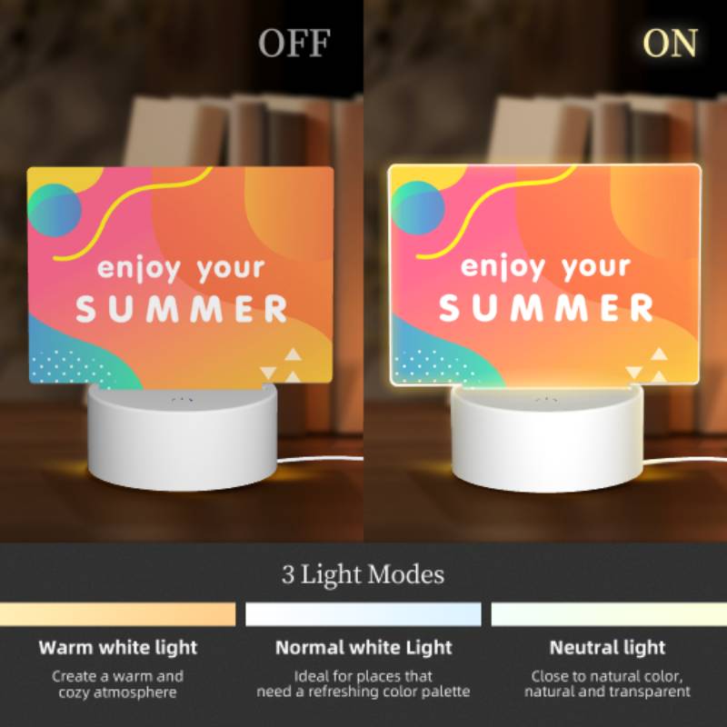 Rectangular Acrylic Night Light, A colorful advertisement for enjoying summer. Rectangular Acrylic Night Light, A Colorful Advertisement For Enjoying Summer. -Nuas Diy Shop 2fc5527b537d74d7f51157426c1afc44a2191f3d