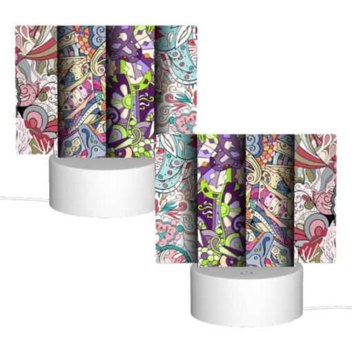Rectangular Acrylic Night Light, Three Colorful And Artistic Designs Are Displayed Side By Side. -Nuas Diy Shop 3058507777c0fdf502969ce801145961261cf2cf