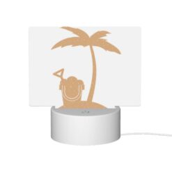 Rectangular Acrylic Night Light, A Cartoon Of A Man With A Headset On A Beach. -Nuas Diy Shop 308419965ae3197dfddb0433251f98b006dc2f87