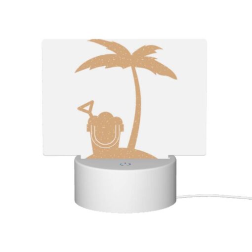 Rectangular Acrylic Night Light, A Cartoon Of A Man With A Headset On A Beach. -Nuas Diy Shop 308419965ae3197dfddb0433251f98b006dc2f87