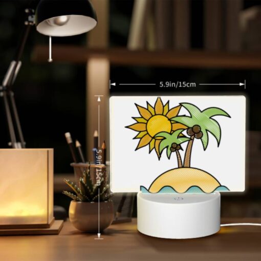 Rectangular Acrylic Night Light, A Cartoon Sun -Nuas Diy Shop 31cf654b7dc1bfc0cca556c4a3d8b42209d19465