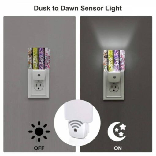 Night Light Set Of 2, Three Colorful Designs Of Flowers Are Displayed On A Wall. -Nuas Diy Shop 3206c7787827890d3a0162b7462a31df98cf9e33