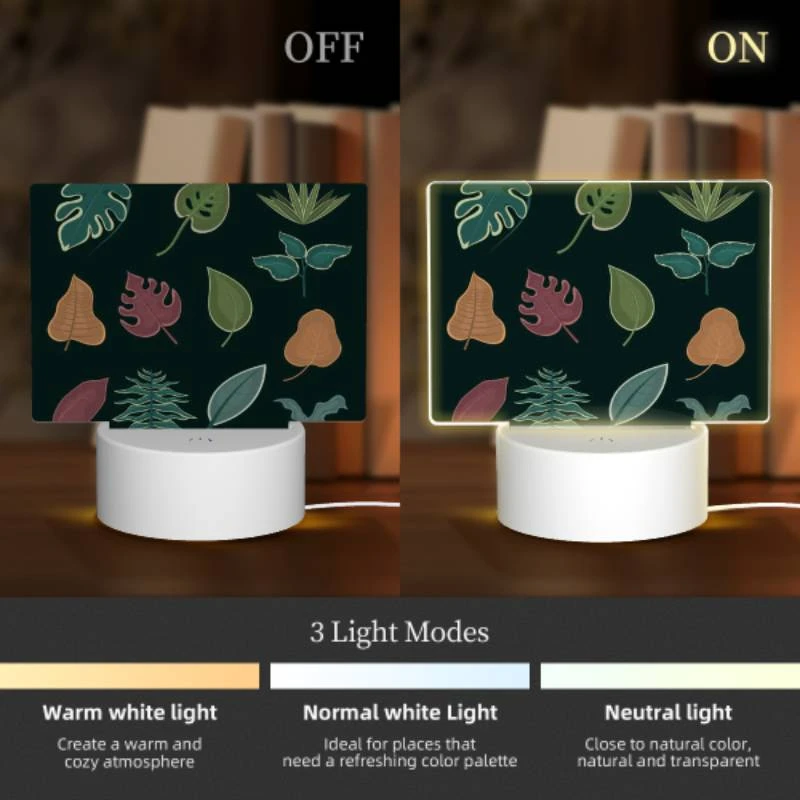 Rectangular Acrylic Night Light, A collection of different leaf designs. Rectangular Acrylic Night Light, A Collection Of Different Leaf Designs. -Nuas Diy Shop 321006c95feb6223b9f2f0a2f80a798fad5a18c7