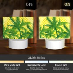 Rectangular Acrylic Night Light, A Bunch Of Palm Trees With Yellow Polka Dots. -Nuas Diy Shop 328556b7e6fcbbd2416debde0e2a4bc8e115300e