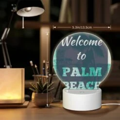 Round Acrylic Night Light, A Colorful Sign Welcoming Visitors To Palm Beach. 7 Round Acrylic Night Light, A Colorful Sign Welcoming Visitors To Palm Beach. -Nuas Diy Shop 32c5dcca4c8c461c3af6f02f83e612b76c78001b