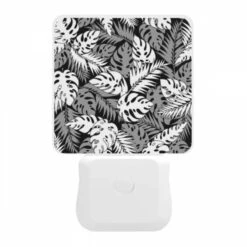 Night Light, A Black And White Image Of A Leafy Plant With A Pattern Of Dots. -Nuas Diy Shop 34a0a0841f75af35a514b1feb301f34eb6701e73