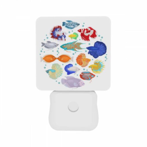 Night Light Set Of 2, A Colorful Collection Of Fish In A Circle. -Nuas Diy Shop 350ae36cb9ac72f65508a337e138c8d57dbcbc02