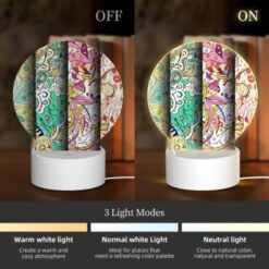 Round Acrylic Night Light, Three Colorful Designs Are Displayed On A Wall. -Nuas Diy Shop 3515ac06f4dcfa429b9b1148102f3fb92ff9d027