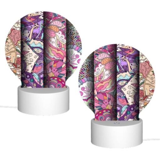 Round Acrylic Night Light, Three Colorful Designs Are Displayed On A Wall. -Nuas Diy Shop 3552c8a0a37a39dad2f72673dfd1239eb72bab34