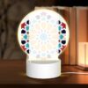 Round Acrylic Night Light, A Colorful Star Pattern Is Displayed On A White Background. -Nuas Diy Shop 360e12a28d6a2fddb646cdb91b6fc635141647a5
