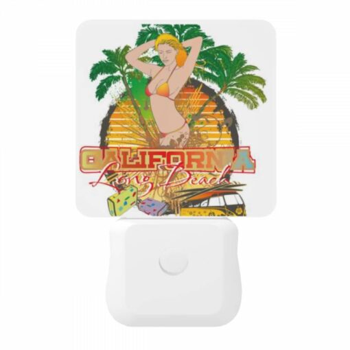Night Light, A Woman In A Bikini Is On A Poster For California. -Nuas Diy Shop 364b6cf7db81eb3b99dd69e01da6ae3857498a47