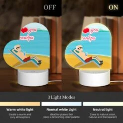 Love Acrylic Night Light, A Man Is Sitting On A Beach Chair With A Drink In His Hand. -Nuas Diy Shop 3651688cc68a035a5caec26be7e5936ecc1c18e8