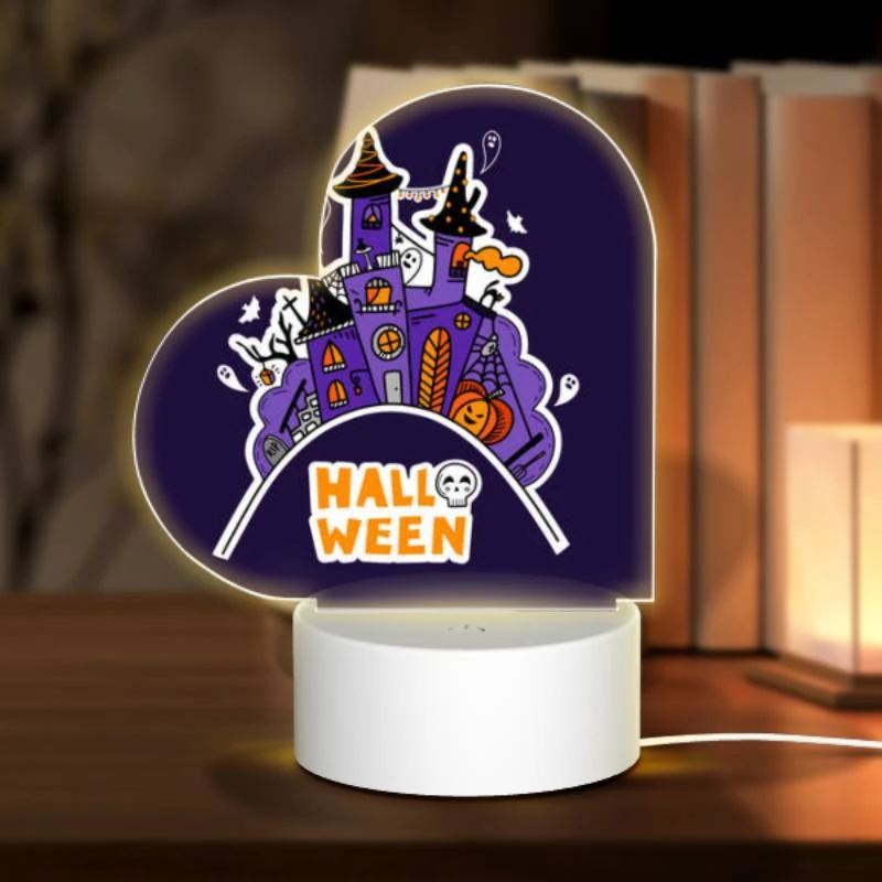 Love Acrylic Night Light, A Halloween poster with a castle and a witch. Love Acrylic Night Light, A Halloween Poster With A Castle And A Witch. -Nuas Diy Shop 36bcd38c061609caac5902716b0d04203dc135c3