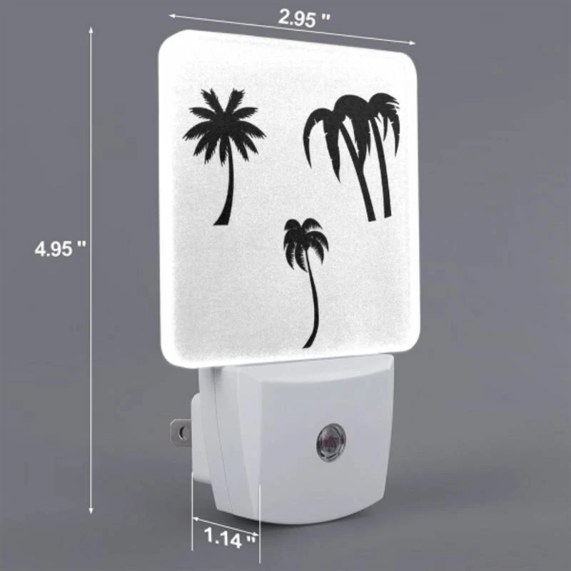 Night Light, Three black and white palm trees on a white background. Night Light, Three Black And White Palm Trees On A White Background. -Nuas Diy Shop 3706ce46c0f3c6e4102ba3076d9633959e023a22