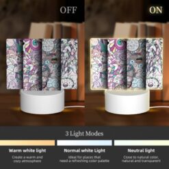 Rectangular Acrylic Night Light, Four Different Colored Designs Of Flowers And Leaves. -Nuas Diy Shop 37a972755234c00dd307110b905cfa854f49d79b