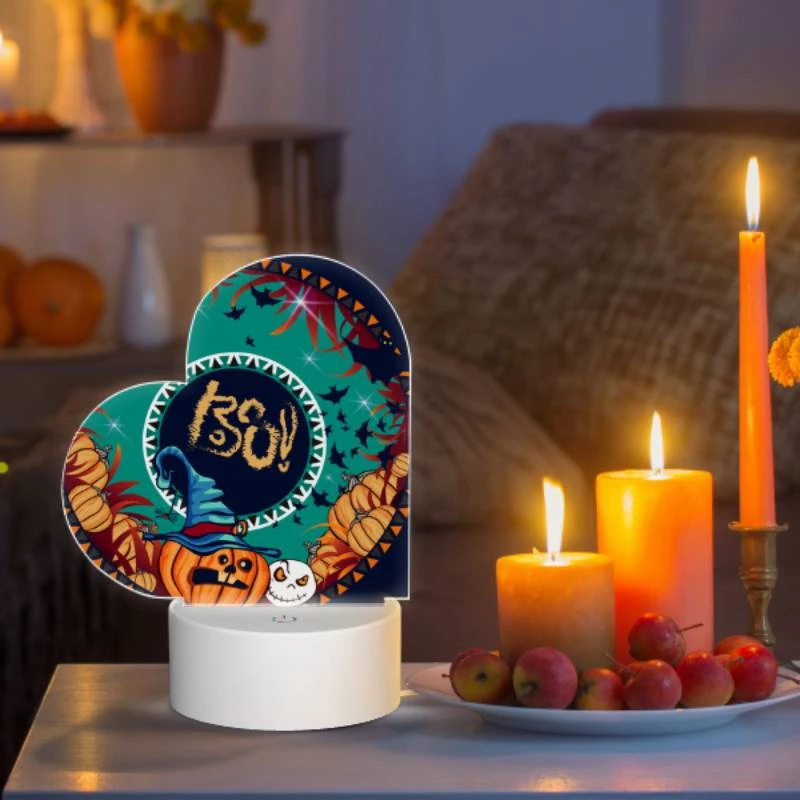 Love Acrylic Night Light, A round design with a pumpkin and a wizard's hat on it. Love Acrylic Night Light, A Round Design With A Pumpkin And A Wizard's Hat On It. -Nuas Diy Shop 37f7e030efbd45b4f16eab7250b58736dedc2669