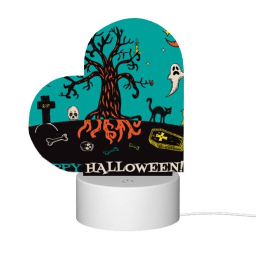 Love Acrylic Night Light, A Tree With A Skull On It And A Bone In Front Of It. -Nuas Diy Shop 38118e3741fbe0979093ed7478f126d40e785182