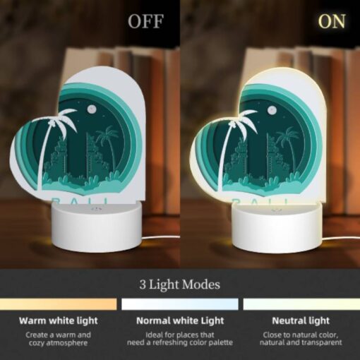 Love Acrylic Night Light, A Round Logo For The City Of Bali. -Nuas Diy Shop 386d9582dfc3e9b86a810445d678ba110bdc434c