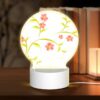 Round Acrylic Night Light, A Yellow Flower With A Pink Center. -Nuas Diy Shop 38a5afc3c7e26809a9607a69ba457f053ce1ef5a