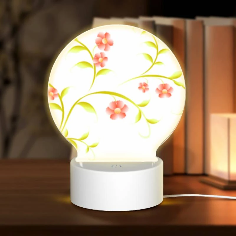 Round Acrylic Night Light, A yellow flower with a pink center. Round Acrylic Night Light, A Yellow Flower With A Pink Center. -Nuas Diy Shop 38a5afc3c7e26809a9607a69ba457f053ce1ef5a
