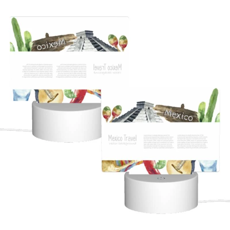 Rectangular Acrylic Night Light, A colorful poster of Mexico with a variety of foods and landmarks. Rectangular Acrylic Night Light, A Colorful Poster Of Mexico With A Variety Of Foods And Landmarks. -Nuas Diy Shop 38b626e9e3b81a6b0295aaec3f61bfd49c4bb153