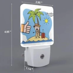 Night Light, A Man In A Suit And Hat Is Standing On A Beach With A Suitcase And A Bag. -Nuas Diy Shop 38f7310ce75dad29873d77ec3f467085a47375cf