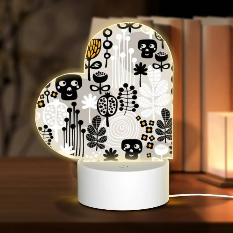 Love Acrylic Night Light, A pattern of skulls and flowers. Love Acrylic Night Light, A Pattern Of Skulls And Flowers. -Nuas Diy Shop 39c07ffcc4f416cab64691e946af0f508111df10