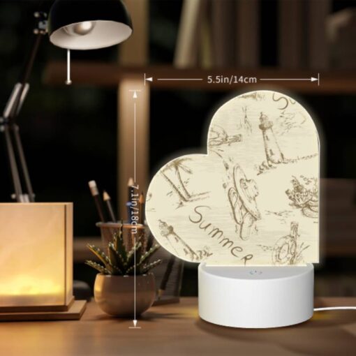Love Acrylic Night Light, A Collection Of Beach-related Items -Nuas Diy Shop 39c335c932da0d51f4514c44112bbd2a8c315b6c