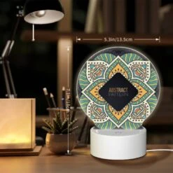 Round Acrylic Night Light, A Colorful Abstract Pattern. -Nuas Diy Shop 3a3dbb24ec826218a2b9ba9980e5292b6241fb3c