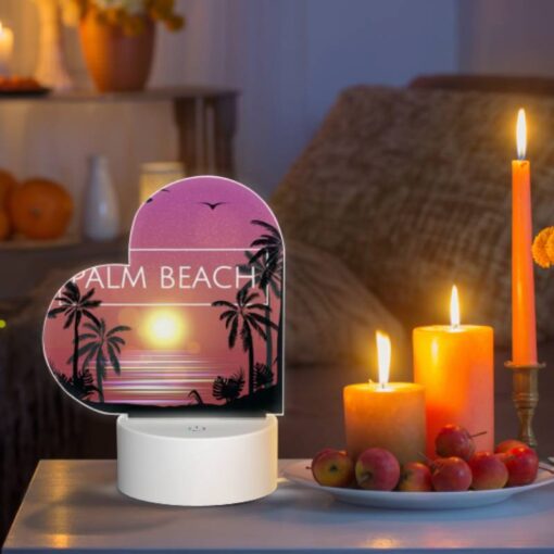 Love Acrylic Night Light, A Sunset Over The Ocean With A Beach Scene. -Nuas Diy Shop 3abd026747c7d508dce92f1c3cb6955b7a00f772