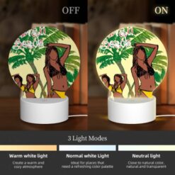 Round Acrylic Night Light, Two Women Are Posing For A Picture On A Beach. -Nuas Diy Shop 3b4805041ad9ac1fda590941174ba26782fe5a27
