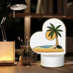 Love Acrylic Night Light, A Cartoon Drawing Of A Palm Tree On A Beach. -Nuas Diy Shop 3b5a06c8cae4c40f04869fd50b61cac6f9380e0d