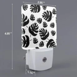 Night Light, A Black And White Image Of Leaves. -Nuas Diy Shop 3ccfc961fd4de16a3b58476a6c764a388440bcbf