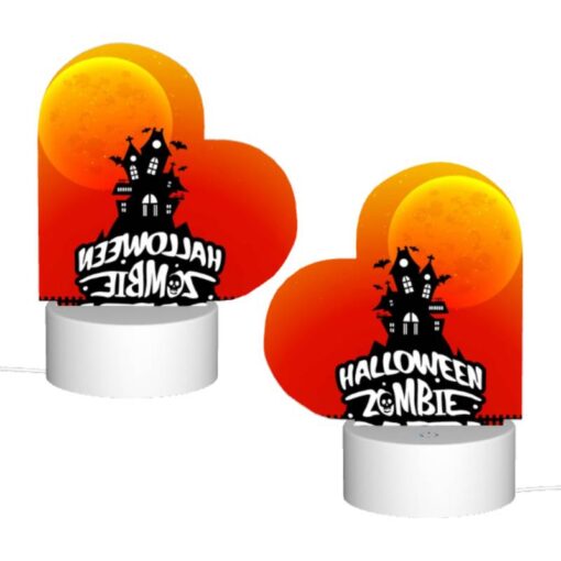 Love Acrylic Night Light, A Halloween Party Is Advertised With A Spooky House And A Moon In The Background. -Nuas Diy Shop 3cefed584a4a47d1a5423c890eea689e3c64dcae