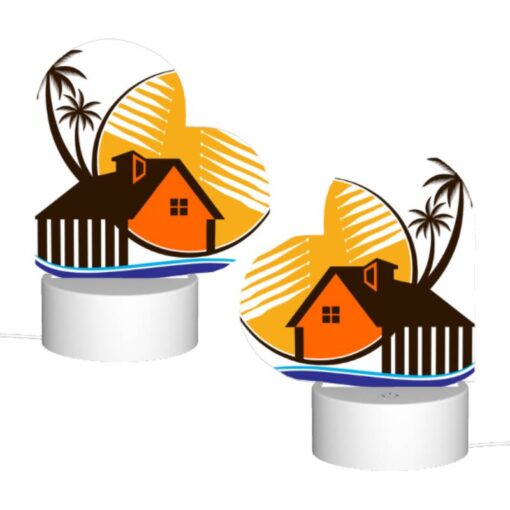 Love Acrylic Night Light, A House With A Palm Tree In Front Of It. -Nuas Diy Shop 3d16ace31a25cb525801986535db97cd9a93ee77