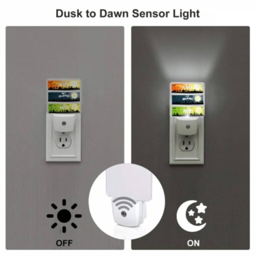 Night Light Set Of 2, Three Different Colored Banners With The Words "Happy Halloween" On Them. -Nuas Diy Shop 3d36f799822aba86fcd59f36ac3a2e177d588516