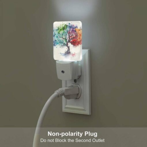 Night Light Set Of 2, A Tree With Many Colors On It. -Nuas Diy Shop 3d76135fe415b5145b45fcd984098423020b4a9a