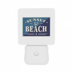 Night Light Set Of 2, A Blue And White Sign That Says "Sunset Beach.". -Nuas Diy Shop 3df017d57367d1f151e9b44889fdf8237d46dfc1
