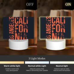 Rectangular Acrylic Night Light, A Colorful Sign That Says "California" With A Palm Tree On It. -Nuas Diy Shop 3e4d8702ae23478d5c7406e1f7a47d46415a8dc6