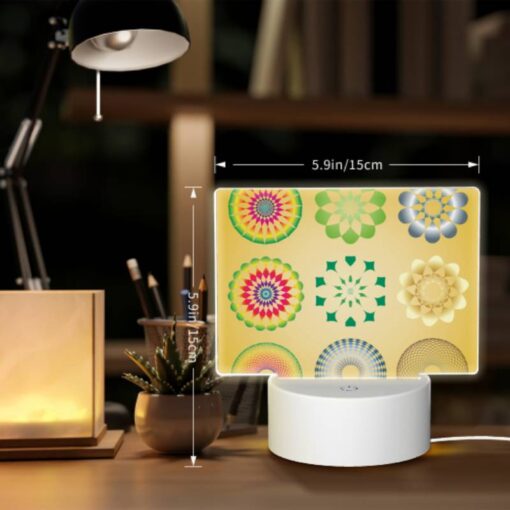 Rectangular Acrylic Night Light, A Collection Of Colorful Geometric Shapes. -Nuas Diy Shop 3f60672abfa934ed6e56b2c0d6ad3cfa6c4d2975