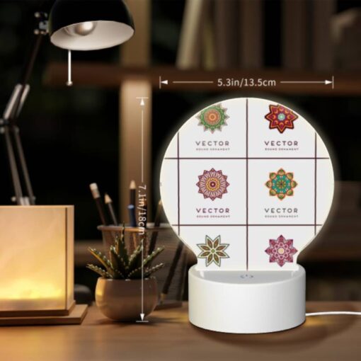 Round Acrylic Night Light, A Collection Of Colorful Geometric Shapes. -Nuas Diy Shop 3f753c492ad77208ccc8ec7438dfb6697b8e6c4c